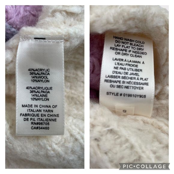 NWT Rebecca Taylor Fluffy Stripe Bishop Sleeve Knit Sweater Women's Small - Picture 14 of 14